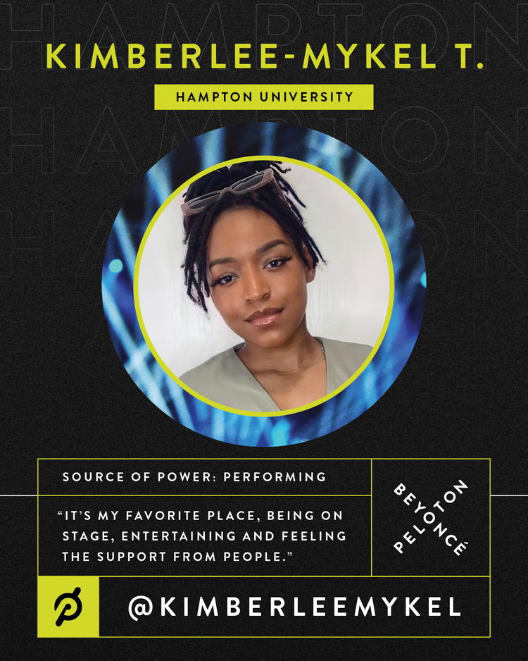 HBCU Spotlight — Kimberlee-Mykel T., Hampton University. Source of power: performing.