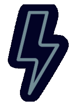 Lightning bolt motion glyph