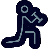 Strength figure motion glyph