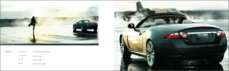 Jaguar fleet brochure spread.