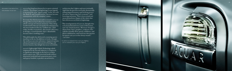 Jaguar fleet brochure spread.