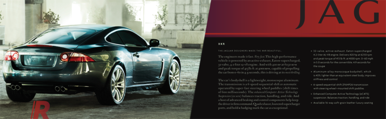 Jaguar fleet brochure spread.