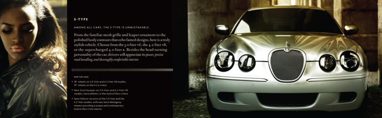 Jaguar fleet brochure spread.