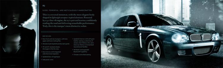 Jaguar fleet brochure spread.