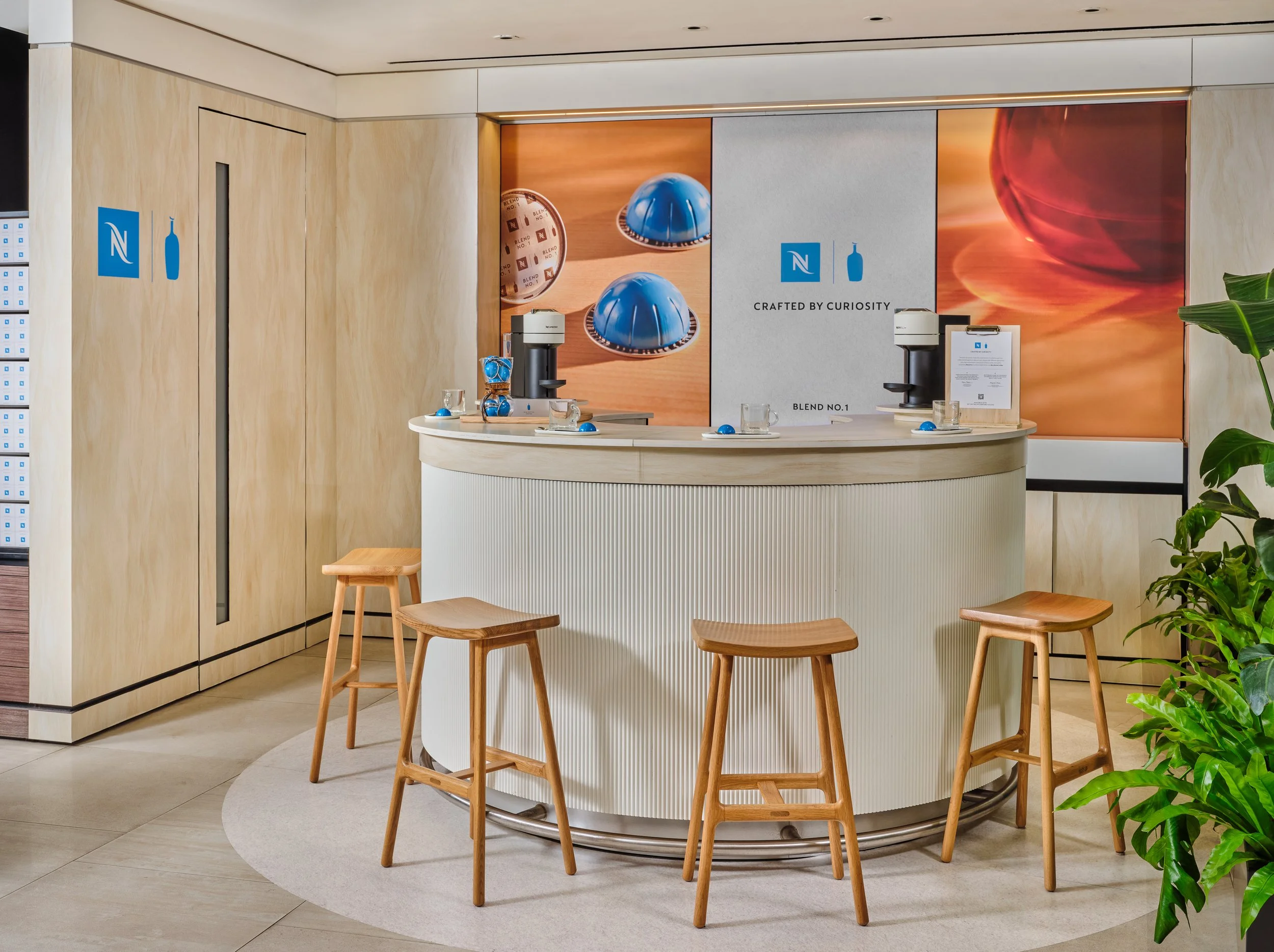 Boutique counter — Crafted By Curiosity tasting station