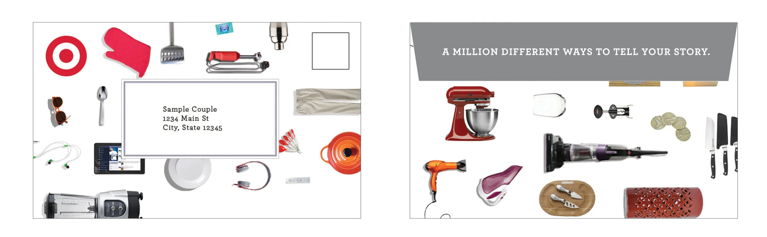 Target Wedding registry product spread.